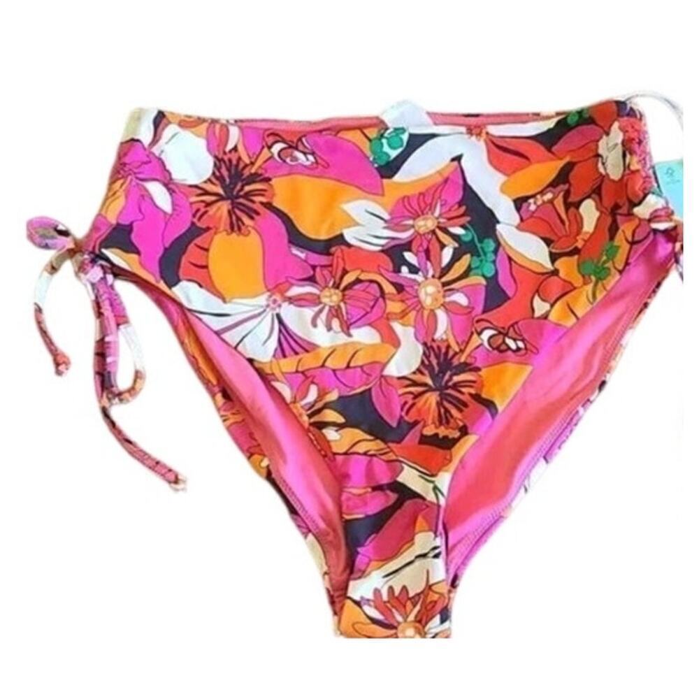 Marine Layer Resort Rio Bikini Bottom High Waisted Vintage Floral Print NWT XL